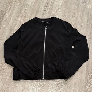 Express Jet Black Bomber Jacket